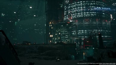 Riesige Lampenanlagen spenden den Slums in der Nacht ein bisschen Licht.