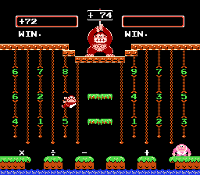 Screenshot: Donkey Kong Jr. Math