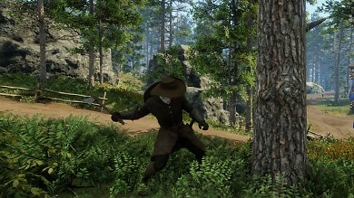 Ihr seht einen Baum in New World? Ihr könnt ihn fällen, selbst größte Trümmer fallen durch eure Axt.