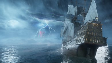 Im Intro von New World gibt es schaurige Entdecker-Atmosphäre.