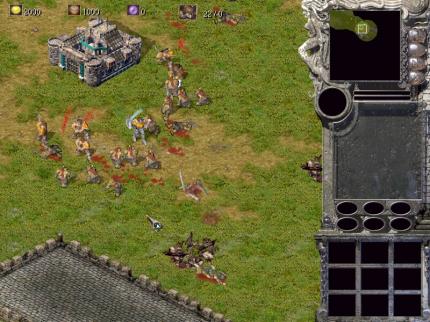 Wuselpixel: Menschen und Orks bek&auml;mpfen sich in frustrierend eint&ouml;nigen Fantasylandschaften.