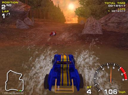 Offroad spielt sich meist in unbefestigtem Gel&auml;nde.