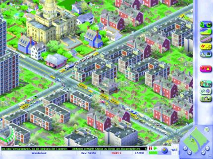 Hier ein Bild aus Sim City 3000, eniem späteren Teil der Serie.