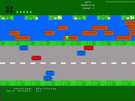 Frog-Running orientiert sich eng am bekannten Klassiker Frogger.