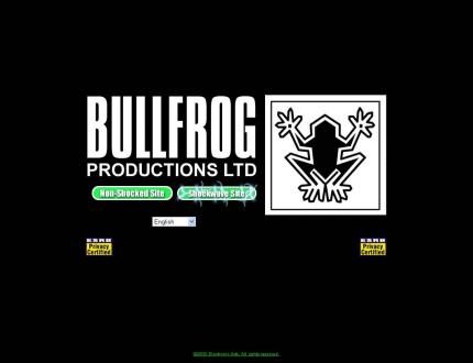 Ausgequakt: Die Bullfrog-Website wurde seit Jahren nicht mehr aktualisiert.
