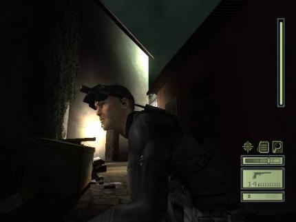 Sam Fisher nutzt Schatten als Verstecke.