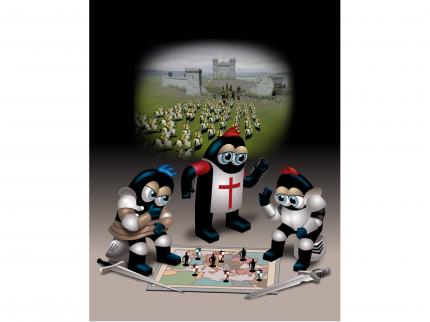 Medieval - der rundenbasierte Teil erinnert an bekannte Brettspiele.