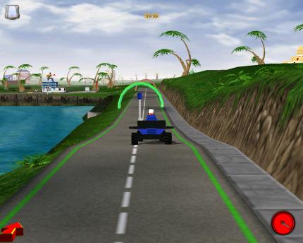 Im Lego-Mobil durch Lego-Island flitzen. Ein Traum!