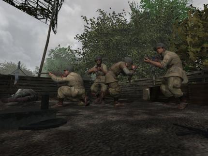 Soldaten im Schützengraben