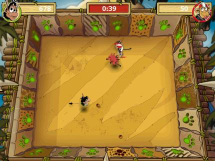 Durch das kleine Spielfeld bleibt Smakkaball stets übersichtlich.
