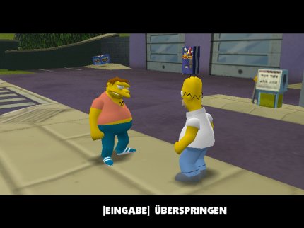 Gespräche mit NPCs lohnen sich. Die Bewohner Springfields wurden alle von ihren aus dem Fernsehen bekannten Stammsprechern vertont.