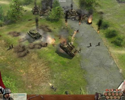 Ein Volltreffer kann Selbstfahrlafetten wie diesen M7 Priest sogar umwerfen.