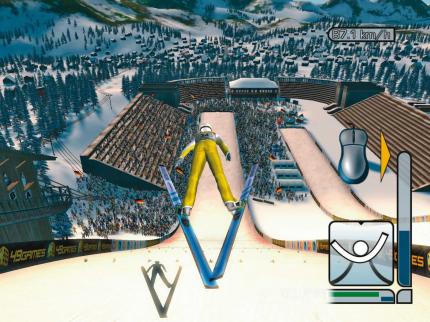Die originalgetreu nachgebaute Weltcup-Schanze von Garmisch z&auml;hlt zu den 39 im Spiel enthaltenen Austragungsorten.