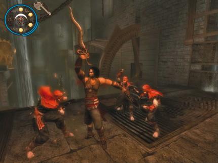 Der Prinz nutzt im Actionspiel Prince of Persia: Warrior Within Zeitportale, um die Levels in verschiedenen Zeitlinien zu besuchen.