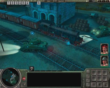 Etwas sp&auml;ter erreicht auch die Hauptmacht den Einsatzort. Die Panzer rollen mutig mit eingeschaltetem Licht &uuml;ber die Gleise. 