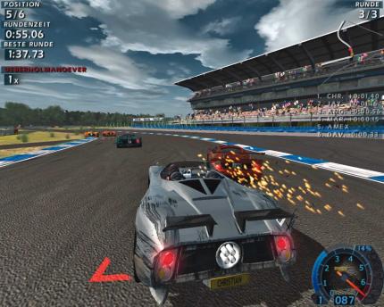 Dieser Zonda Roadster von Pagani hat beim Hockenheim-Rennen bereits einige Kratzer abbekommen.