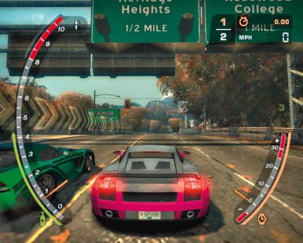 Die aus Need for Speed Underground 2 bekannten Drag-Rennen machen auch bei Most Wanted einen Heidenspa&szlig;.