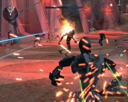 Wir haben zum Gl&uuml;ck einen Anf&uuml;hrer auf unserer Seite. General Grievous macht mit den einfachen Soldaten kurzen Prozess. 