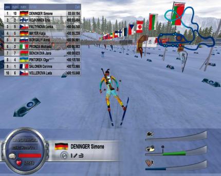 Spielwelt und Biathlet strotzen nicht gerade vor Details.
