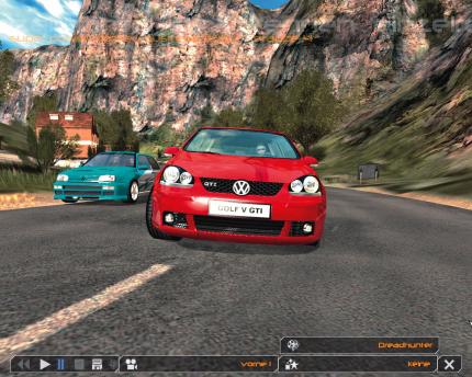 Den Golf 5 GTI schalten Sie erst im späteren Spielverlauf frei. Vorher nehmen Sie mit älteren Golf-Modellen vorlieb.