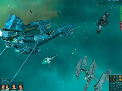 Ein Schlachtschiff des Imperiums greift eine schwer verteidigte Alien-Basis an.