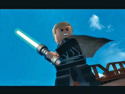Luke entfaltet in Die Rückkehr der Jedi-Ritter sein volles Machtpotenzial. Mit grünem Lichtschwert bewaffnet, besiegt er Obergangster Jabba.