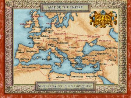 Caesar 2: die Übersichtskarte.