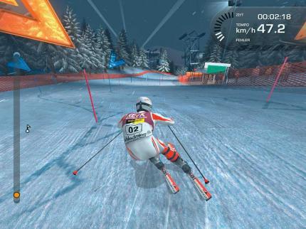 Vor allem in den Slalom-Rennen ist viel Übung gefragt, um gegen starke Gegner die Bestzeit zu erreichen.