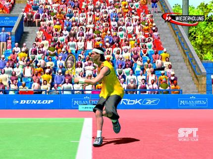 Spieler wie Rafael Nadal sind im Unterschied zum Publikum detailliert dargestellt.