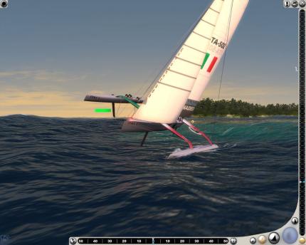 Mit dem Trimaran unterwegs in karibischen Gefilden.