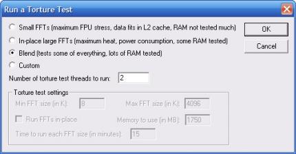 Belastungstest mit Prime95