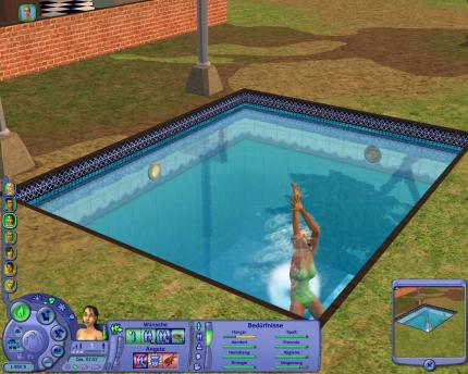 Ertrinken Ein Pool bringt viel Spaß. Nach spätestens 30 Stunden hat der schrumpelige Sim aber genug vom Planschen. Sie haben hoffentlich nicht vergessen, eine Leiter zu bauen. Geist: blau, hinterlässt Pfützen.
