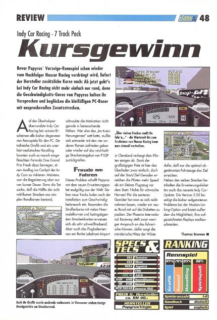 Indy Car Racing: 7 Track Pack im Klassik-Test