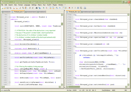 Notepad++ (Bild: notepad-plus.sourceforge.net)