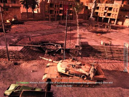Panzer und MG-Nester sind die größten Feinde eines jeden Helikopters. Damit diese Sie nicht vom frühzeitig vom Himmel holen, schießen Sie in Zweier-Salven.