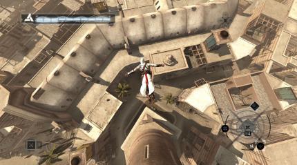 Auf hohe Aussichtspunkte klettern, die Karte synchronisieren und runter springen: ein Markenzeichen von Assassin's Creed.