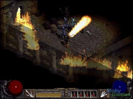 Jetzt wird es heiß: Die Zauberin röstet mit dem Inferno-Zauber zwei gefallene Jägerinnen. 