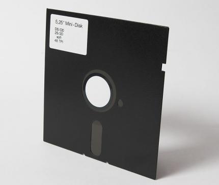Eine typische 5,25-Zoll-Diskette.