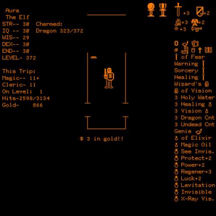 Eines der ersten Computer-Rollenspiele: dnd aus dem Jahre 1974. Pedit5 sah diesem Spiel sehrähnlich. 