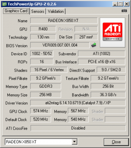 GPU-Z: Hier Version 0.2.6 (Bild: PCGH)