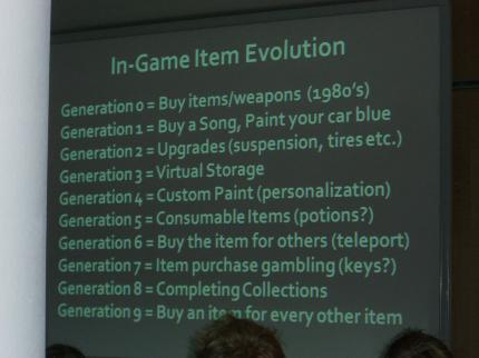 Werbung und Ingame-Item-Verkäufe sind oft noch verpönt. Laut Perry liegt das daran, dass sie zu oft ungeschickt durchgeführt werden. Er bringt eine Liste an möglichen Variationen für spielinterne Transaktionen - 'und würden wir hier zehn Minuten brainstormen, uns fielen dutzende weitere Möglichkeiten ein.'