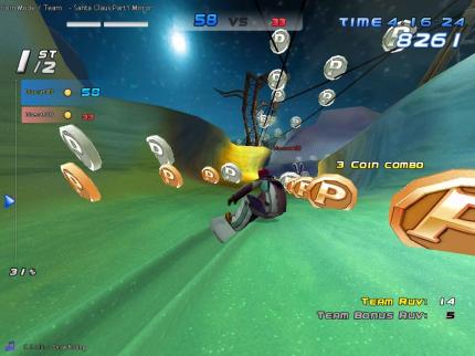 Im Coinrace von Snowbound Online müssen Sie möglichst viele Münzen einsammeln. Vorsicht: Braune Exmplare geben Punktabzug.