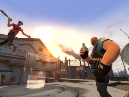 Auf der Team Fortress 2-Karte Stag kloppen Sich sich um drei Basen.