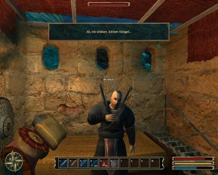 Das Questpaket 3.0 erweitert den Dialog mit Mamuk um die kleine Quest, ihm eine Sumpfgras-Zigarre zu liefern.