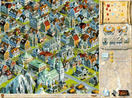 Anno 1602: Städte ließen sich schon 1998 sehr übersichtlich anlegen.