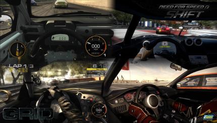 Die Innenansicht im Blickpunkt: Das Cockpit sieht in Need for Speed: Shift gegenüber GRID etwas detaillierter aus.
