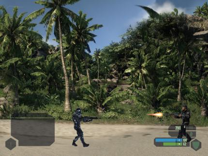 Screenshots aus dem Arcade-Shooter Crysis-2D.