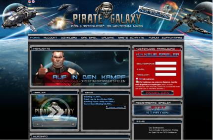 Pirate Galaxy spielen unter pirate-galaxy.gamigo.de