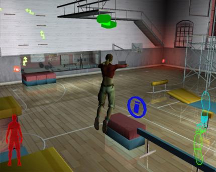 In der Turnhalle lernen Sie die Grundlagen und Feinheiten des Free Running. Das Tutorial ist bitter nötig, offenbart aber gleichzeit eine der großen Schwächen des Spiels: Die Kamera.