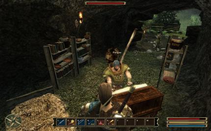 Questpaket 3: Der Spieler erhält von einem Druiden einen der neuen Aufträge und soll seine verlorenen Steine suchen.